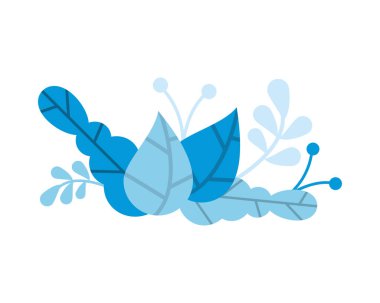 Bahçe yaprakları doğa izole ikonu