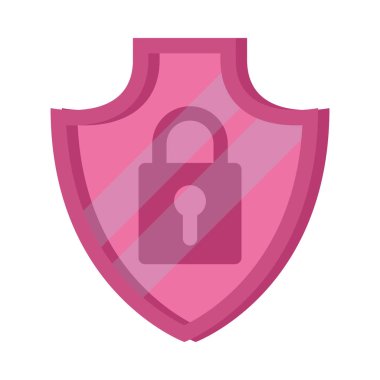 asma kilit güvenlik simgesine sahip kalkan