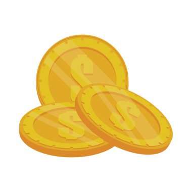 Bozuk para dolar izole edilmiş simge