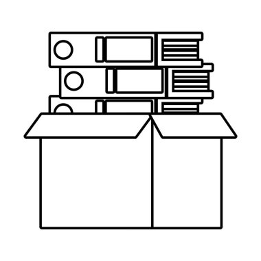 Ofis kitaplarını kutuya doldur