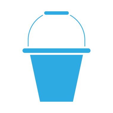 ev bakımı plastik kova çizgisi biçimi simgesi