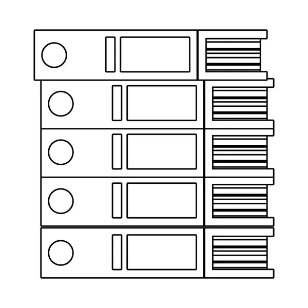 Pile office books of documents — Stock Vector