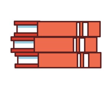 yığın kitapları kitaplığı izole edilmiş simgesi