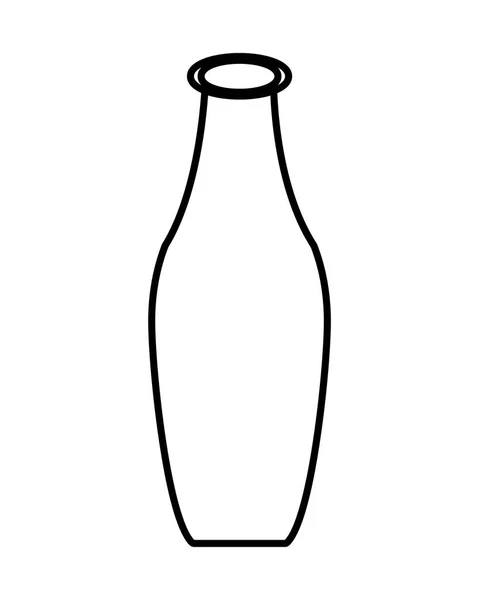 Botella de cerámica icono aislado decorativo — Archivo Imágenes Vectoriales