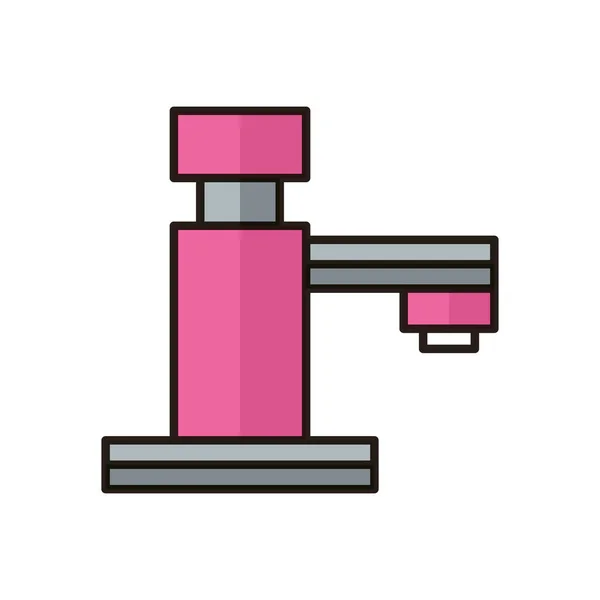 Inodoro grifo de agua icono de estilo plano — Vector de stock