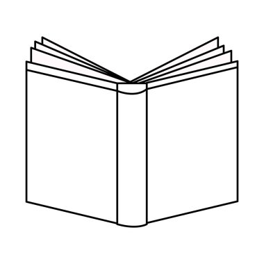 metin kitap açık izole simgesi