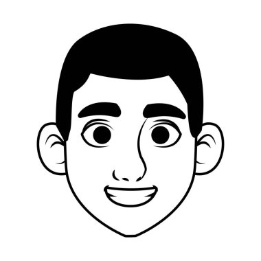 genç adam baş avatar karakter