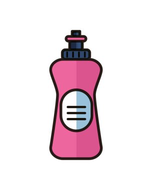 Düz stil dezenfekte edilmiş plastik şişe ürünü.