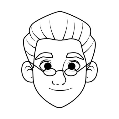 Gözlüklü genç adam Avatar karakteri