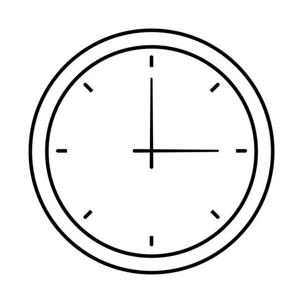 Time clock watch isolated icon — Stock Vector