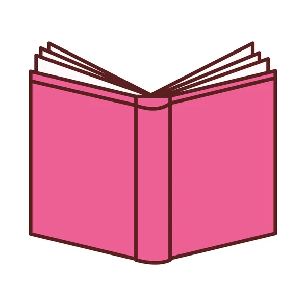 Text knihy otevřené izolované ikona — Stockový vektor