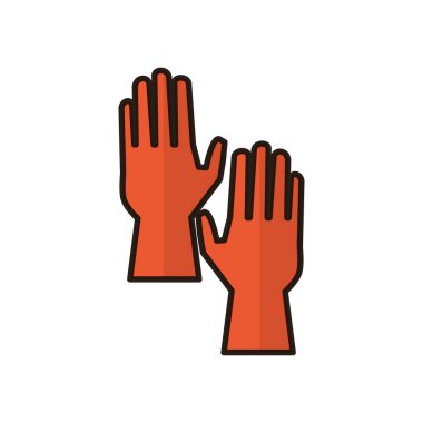 kauçuk eldivenler düz biçim simgesi