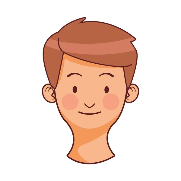 Hlava mladý muž avatar charakter — Stockový vektor