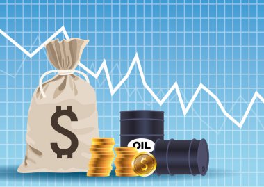 Fıçılar ve madeni paralarla petrol fiyatları piyasası