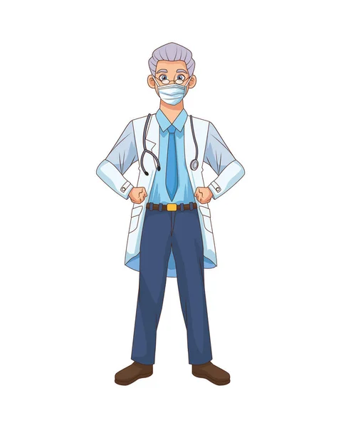 Ícone de caráter avatar médico profissional — Vetor de Stock