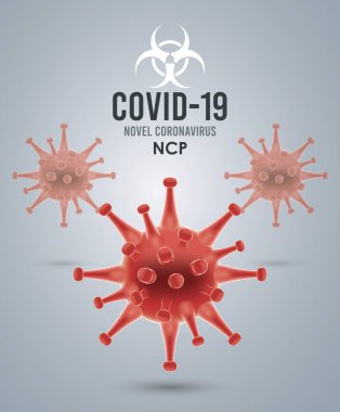 covid19 parçacık ve harf kampanya deseni