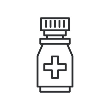 şişe uyuşturucu çizgisi tarzı simge