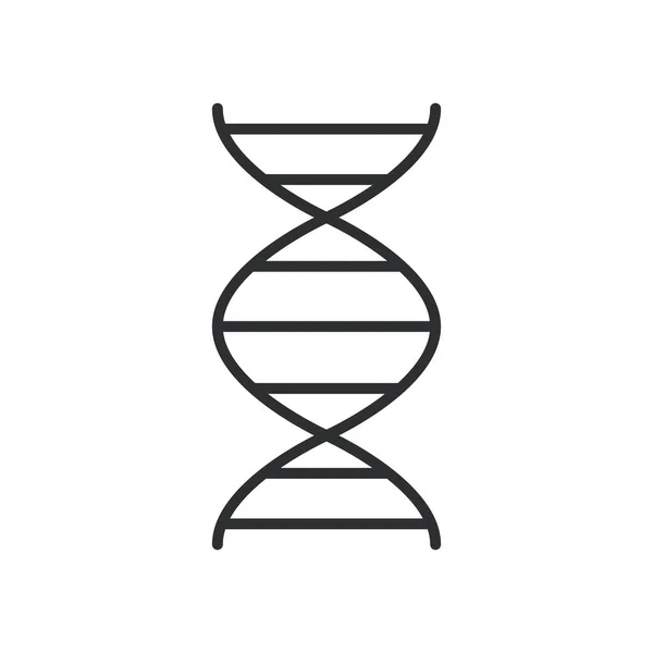 DNA molekül çizgisi biçimi simgesi — Stok Vektör