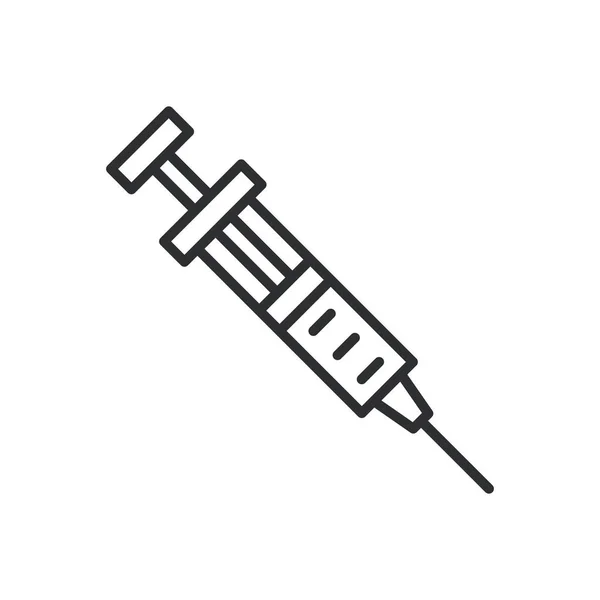 Injektion medizinische Linie Stil-Symbol — Stockvektor