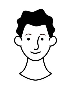 Genç adam baş karakter simgesi