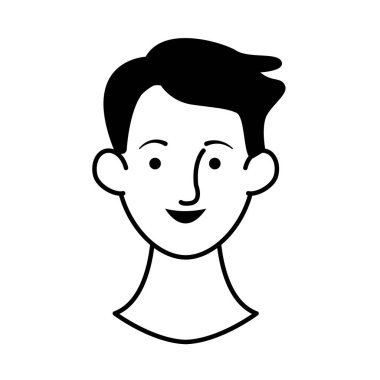 Genç adam baş karakter simgesi