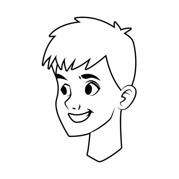 Εικονίδιο χαρακτήρα του νεαρού άνδρα — Διανυσματικό Αρχείο