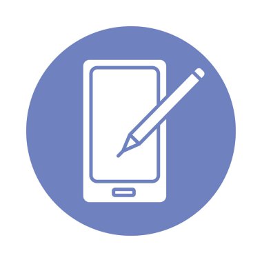 kalem blok biçim simgesine sahip akıllı telefon