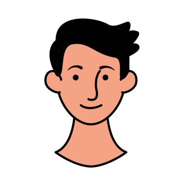 Genç adam baş karakter simgesi