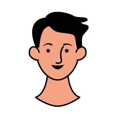 Genç adam baş karakter simgesi