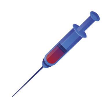Enjeksiyon şırıngası uyuşturucu izole simgesi