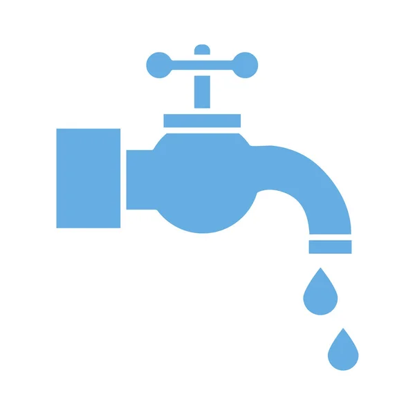 Linea acqua icona stile rubinetto — Vettoriale Stock