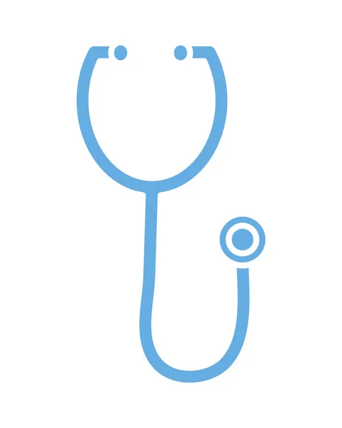 Stethoscoop cardio apparaat lijn stijl pictogram — Stockvector