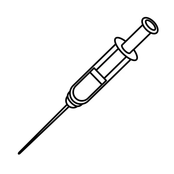 Injektionsspritze Medikament isoliert Symbol — Stockvektor
