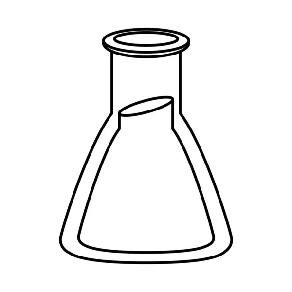 Laboratory flask test isolated icon — Stock Vector