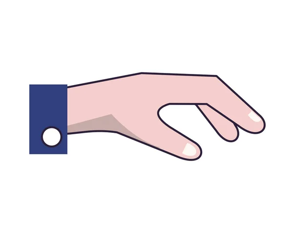 Main humain donnant icône isolée — Image vectorielle
