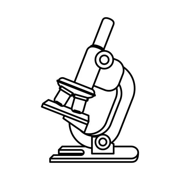 Ícone isolado ferramenta de laboratório microscópio — Vetor de Stock