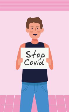 Covid19 sancak karakterli genç adam