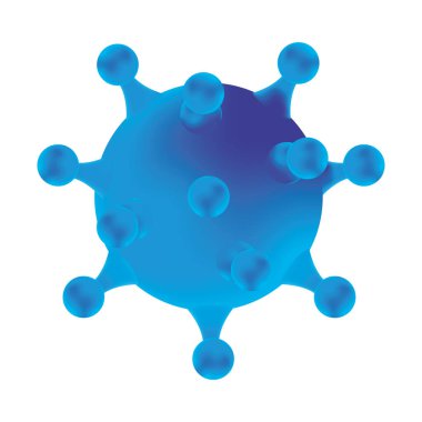 covid19 salgın parçacık izole simgesi