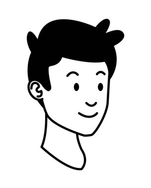 genç adam baş avatar karakter