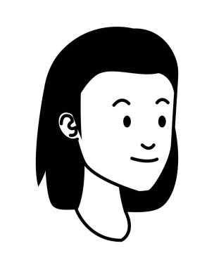 Genç kadın baş Avatar karakteri