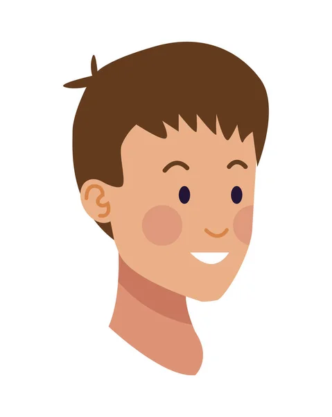 Νεαρός κεφάλι avatar χαρακτήρων — Διανυσματικό Αρχείο