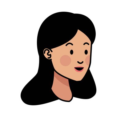 Genç kadın baş Avatar karakteri