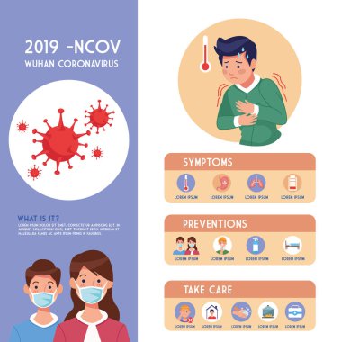 covid19 bilgi grafikli pandemik broşür