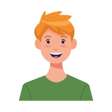 genç adam baş avatar karakter