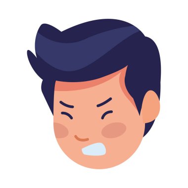 Covid19 semptomu olan hasta bir adam.