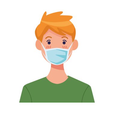 Yüz maskesi kullanan adam