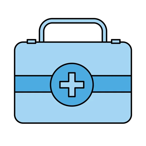 Medicinas kit aislado icono — Vector de stock