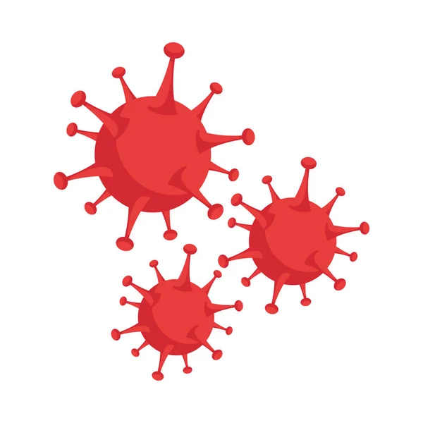 Covid19 pandemic particles isolated icons — Stock Vector