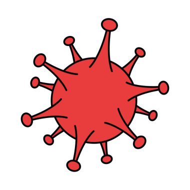 covid19 salgın parçacık izole simgesi