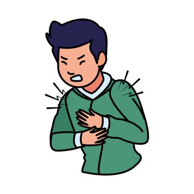 Göğüs ağrısı olan hasta bir adam 19 semptom gösterdi.